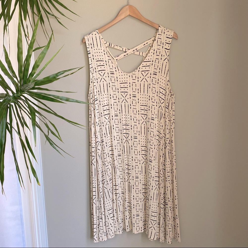 Sleeveless Plus Size Print Dress